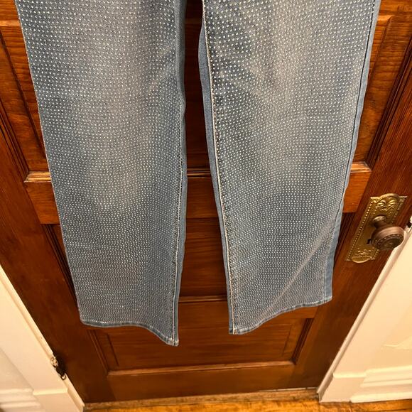 PTCL Rue Bling Out High Rise Stretch Straight Leg Denim sz 25 Studded Jeans - Picture 4 of 16